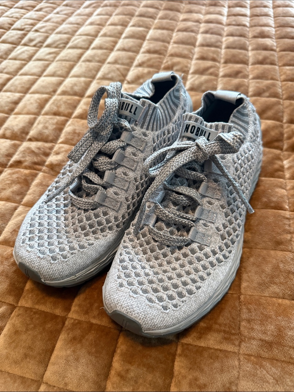 NOBULL Gray Knit Athletic Shoes unisex
